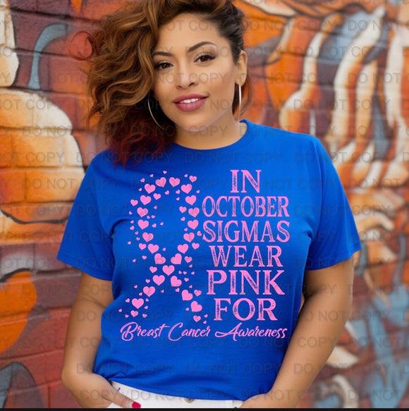 In October Sigmas Wear Pink