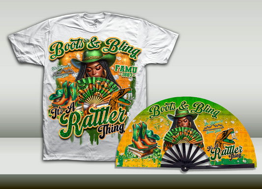 Boots & Bling (Famu) Shirt and Fan Set