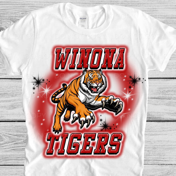 Winona Tigers Airbrushed