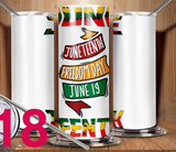 JUNETEENTH TUMBLERS