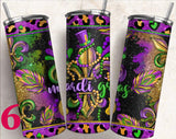 MARDI GRAS TUMBLERS