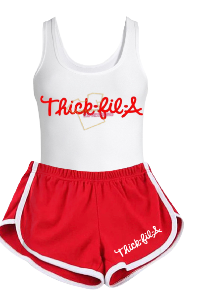 Thic-fil-a Outfit : Thick fil a Set : Leggings : Yoga Pants : Hoodie : Two  Piece Pants and Tank Set : Thickfila