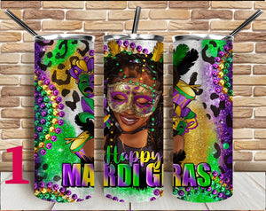 MARDI GRAS TUMBLERS