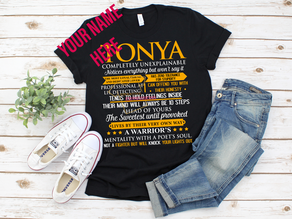 TONYA (CUSTOMIZE WITH YOUR NAME)