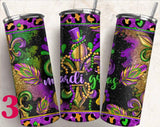 MARDI GRAS TUMBLERS